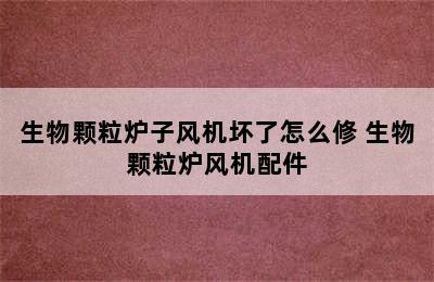 生物颗粒炉子风机坏了怎么修 生物颗粒炉风机配件